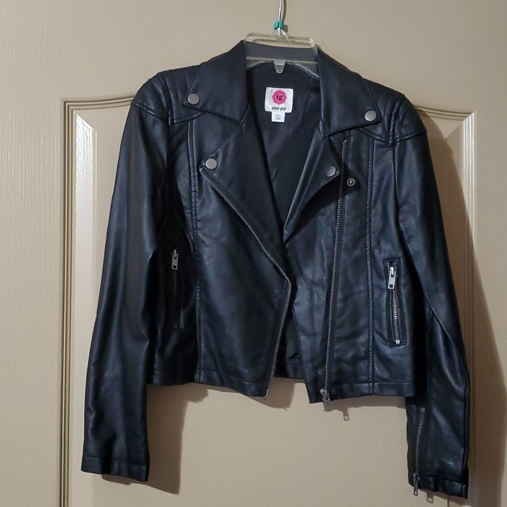 Girls Faux Leather Jacket